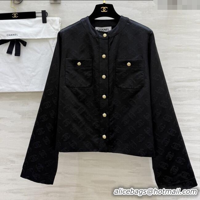 Unique Grade Chanel CC Silk Jacket CH91313 Black 2025