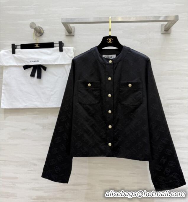 Unique Grade Chanel CC Silk Jacket CH91313 Black 2025