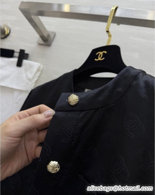 Unique Grade Chanel CC Silk Jacket CH91313 Black 2025