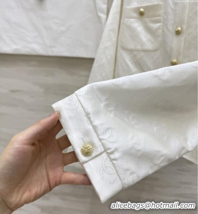 Unique Discount Chanel CC Silk Jacket CH91314 White 2025