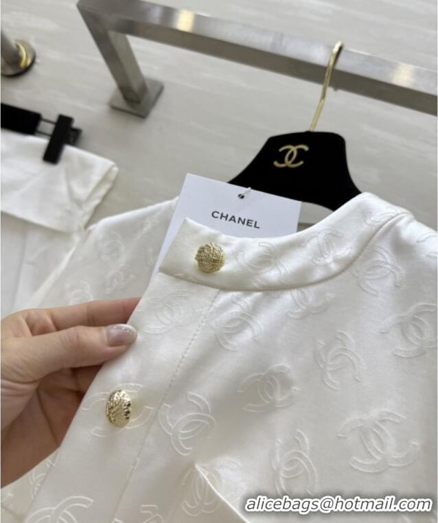Unique Discount Chanel CC Silk Jacket CH91314 White 2025