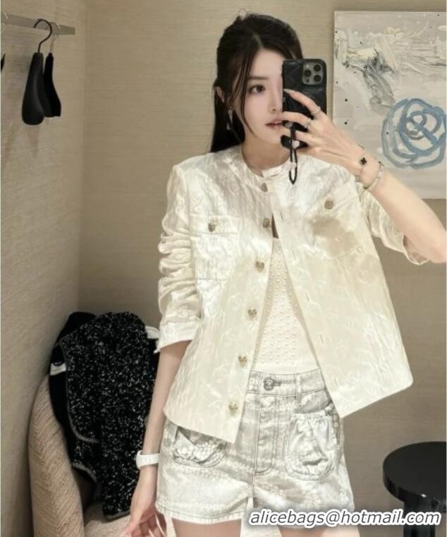 Unique Discount Chanel CC Silk Jacket CH91314 White 2025
