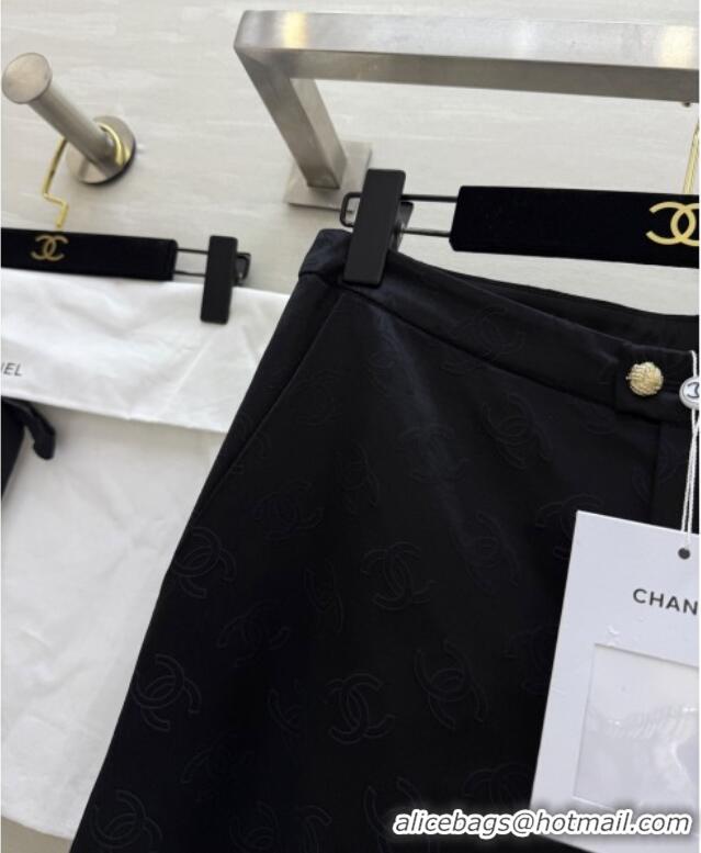 Top Grade Chanel CC Silk Pants CH91315 Black 2025