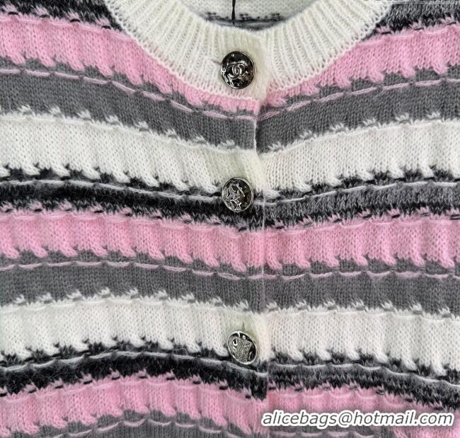 Affordable Price Chanel Tencel Cardigan CH091924 Pink 2025