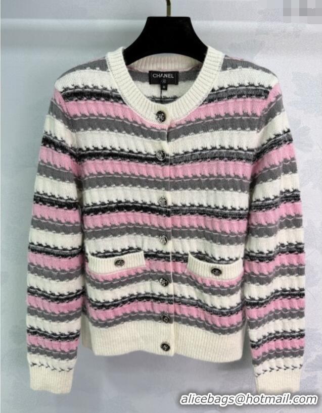 Affordable Price Chanel Tencel Cardigan CH091924 Pink 2025