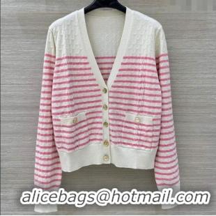 Chanel Coco Striped Cardigan CH091902 Pink 2025