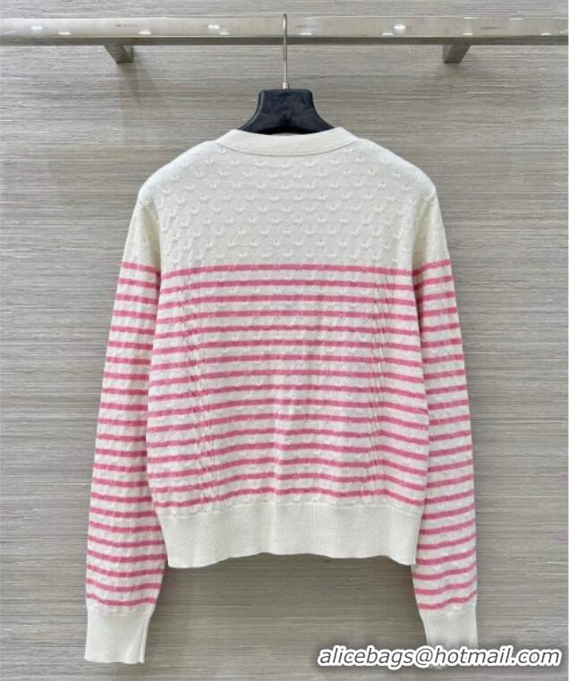 Chanel Coco Striped Cardigan CH091902 Pink 2025