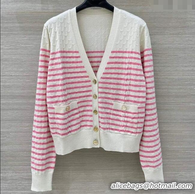 Chanel Coco Striped Cardigan CH091902 Pink 2025
