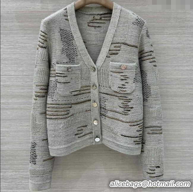 Most Popular Chanel Wool Blend Cardigan CH091962 Grey 2025