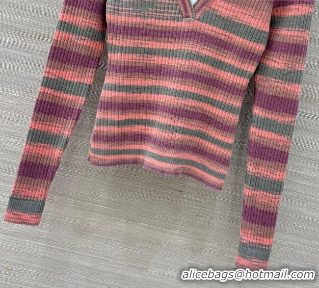 Super Quality Chanel Wool Cashmere Sweater CH091972 Pink/Multicolor 2025