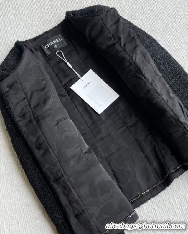 Good Taste Chanel Tweed Jacket CH91929 Black 2025
