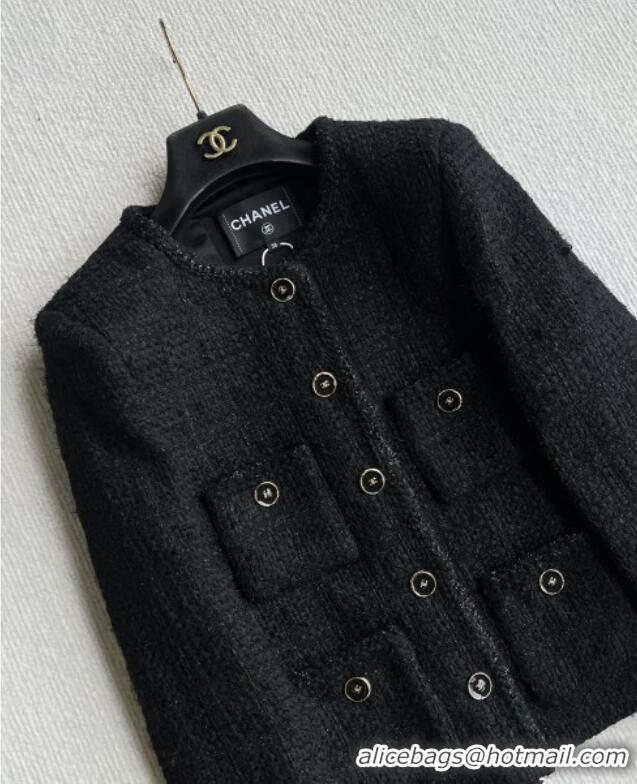 Good Taste Chanel Tweed Jacket CH91929 Black 2025