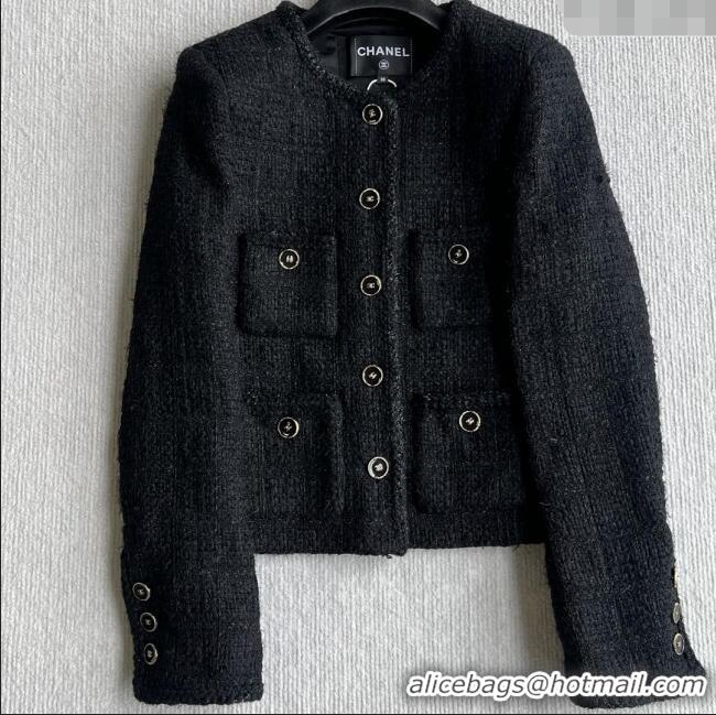 Good Taste Chanel Tweed Jacket CH91929 Black 2025