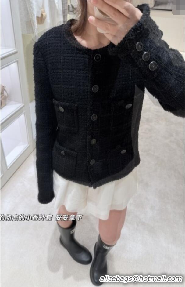 Good Taste Chanel Tweed Jacket CH91929 Black 2025