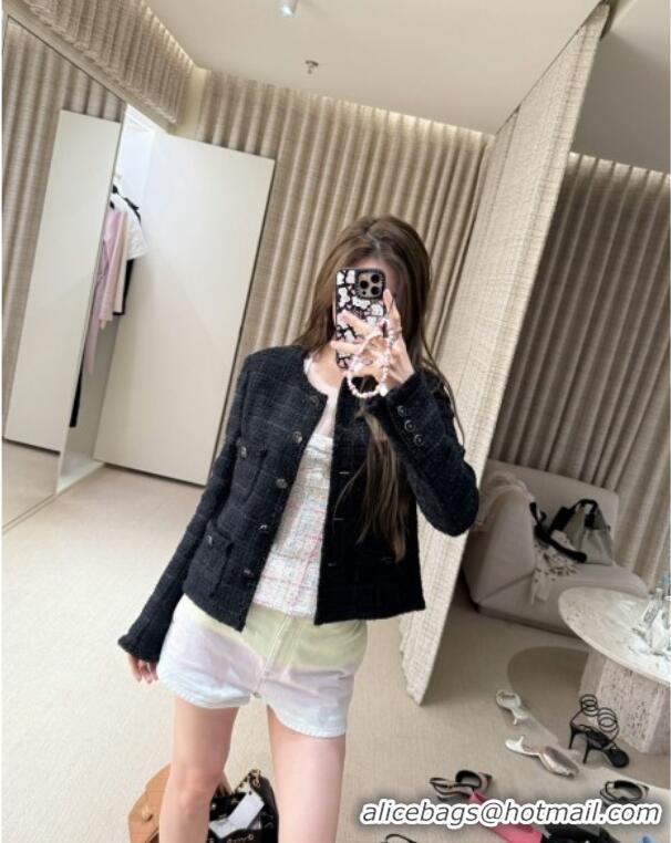 Good Taste Chanel Tweed Jacket CH91929 Black 2025