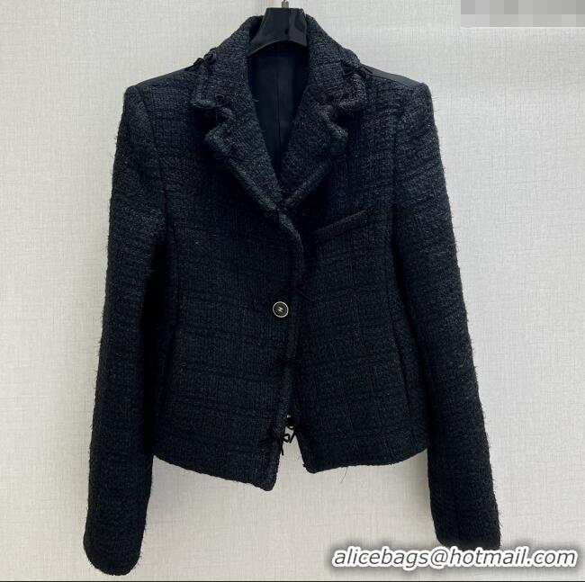 Buy Discount Chanel Tweed Jacket CH92502 Black 2025