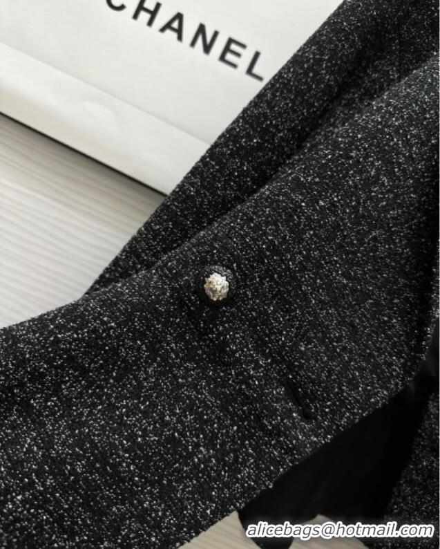 Inexpensive Chanel Tweed Jacket & Skirt CH92507 Black 2025