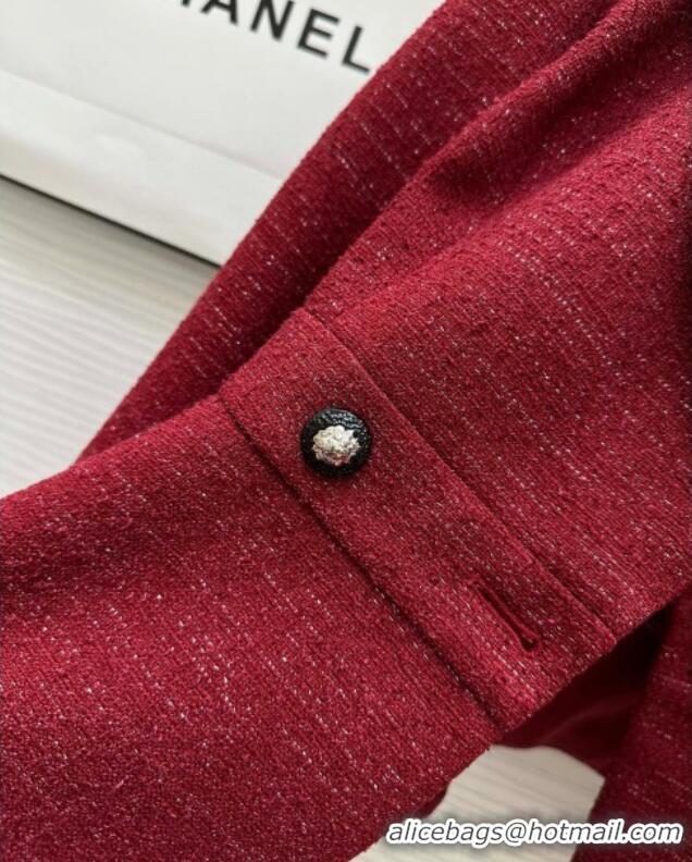 Grade Quality Chanel Tweed Jacket & Skirt CH92508 Red 2025