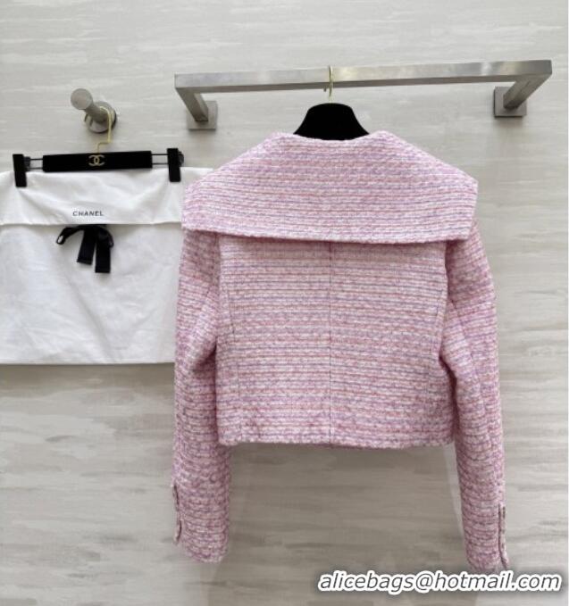 Top Design Chanel Tweed Short Jacket CH92509 Pink 2025