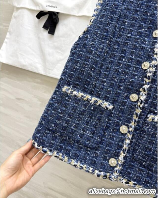 Cheap Price Chanel Tweed Vest CH92511 Blue 2025