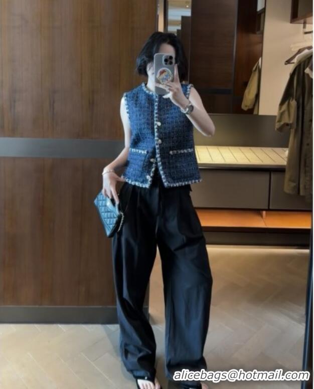 Cheap Price Chanel Tweed Vest CH92511 Blue 2025