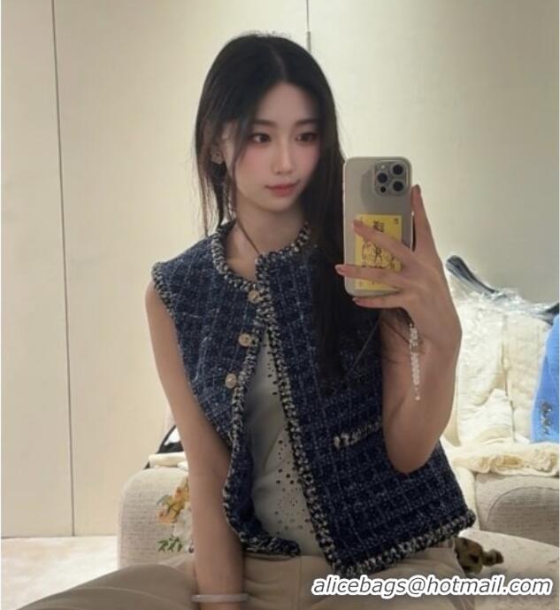 Cheap Price Chanel Tweed Vest CH92511 Blue 2025