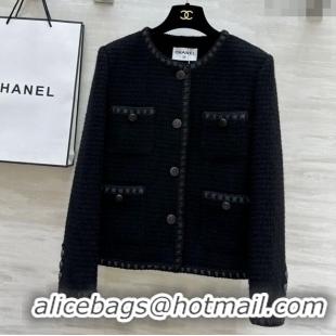 Top Quality Chanel Tweed Jacket CH92512 Black 2025