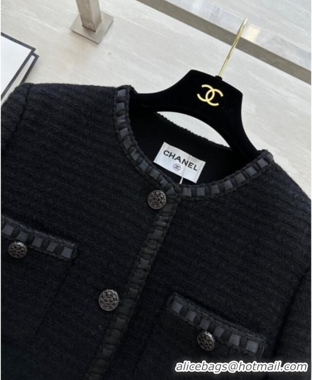 Top Quality Chanel Tweed Jacket CH92512 Black 2025