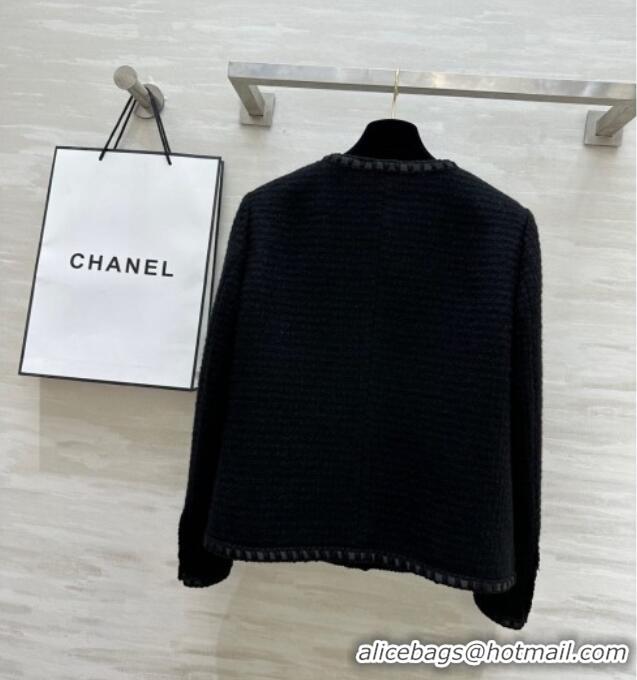 Top Quality Chanel Tweed Jacket CH92512 Black 2025
