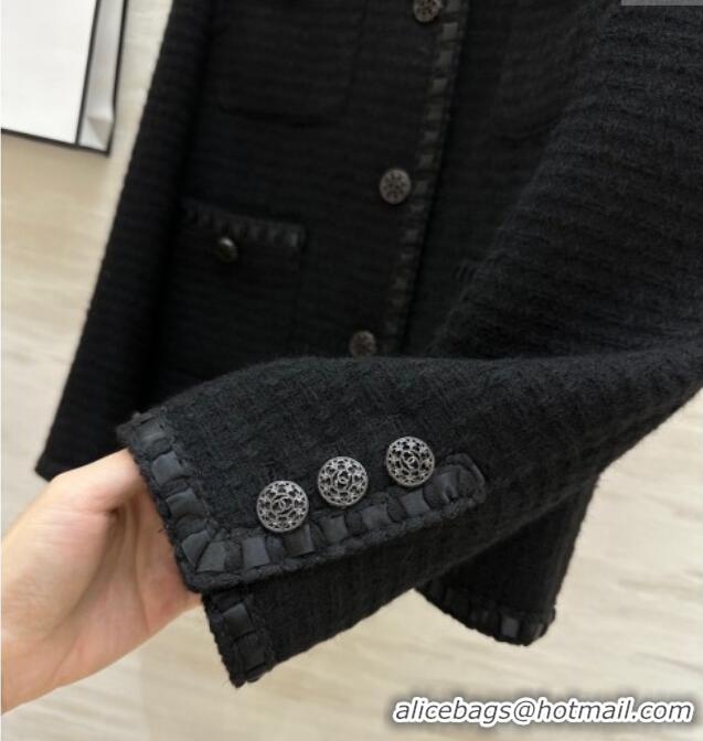 Top Quality Chanel Tweed Jacket CH92512 Black 2025
