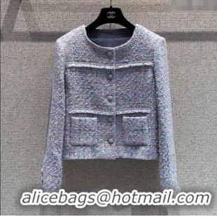 Buy Discount Chanel Tweed Jacket CH92513 Light Purple 2025