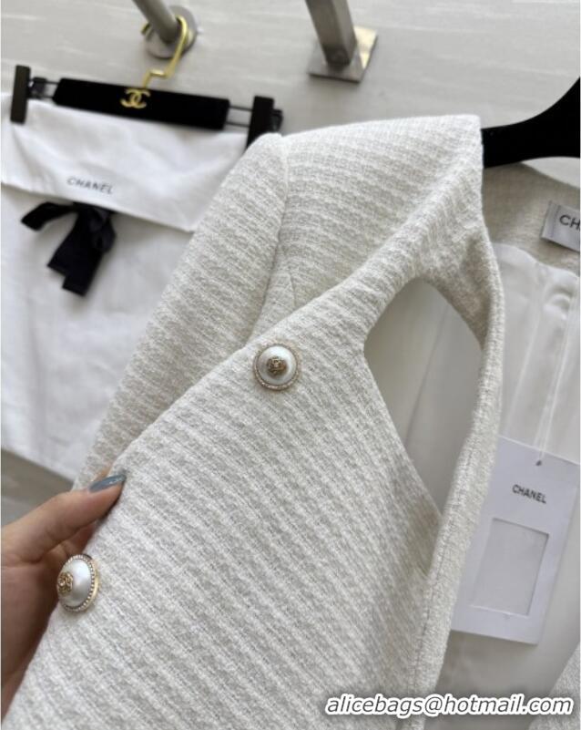 Super Quality Chanel Tweed Jacket CH92518 White 2025