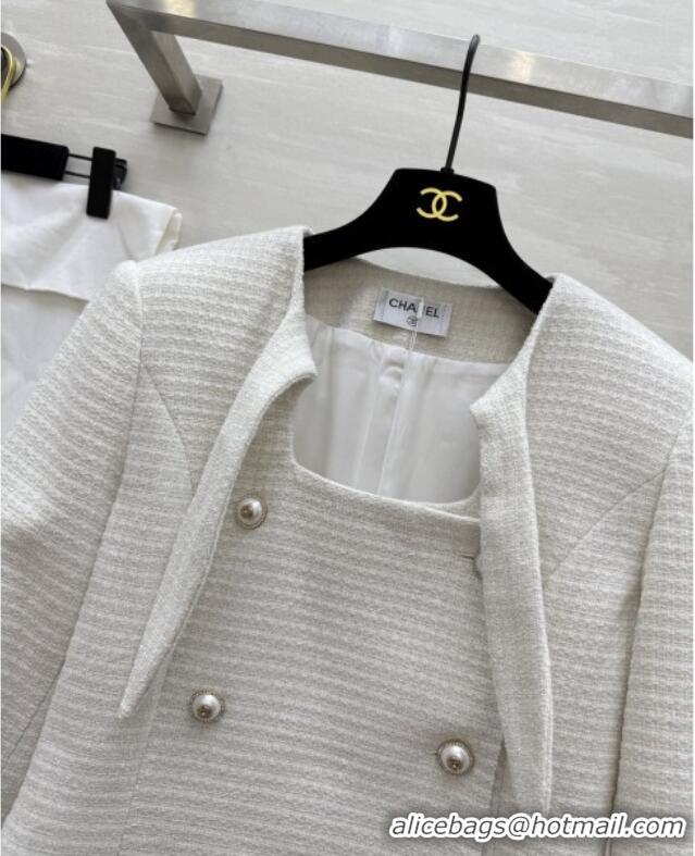 Super Quality Chanel Tweed Jacket CH92518 White 2025