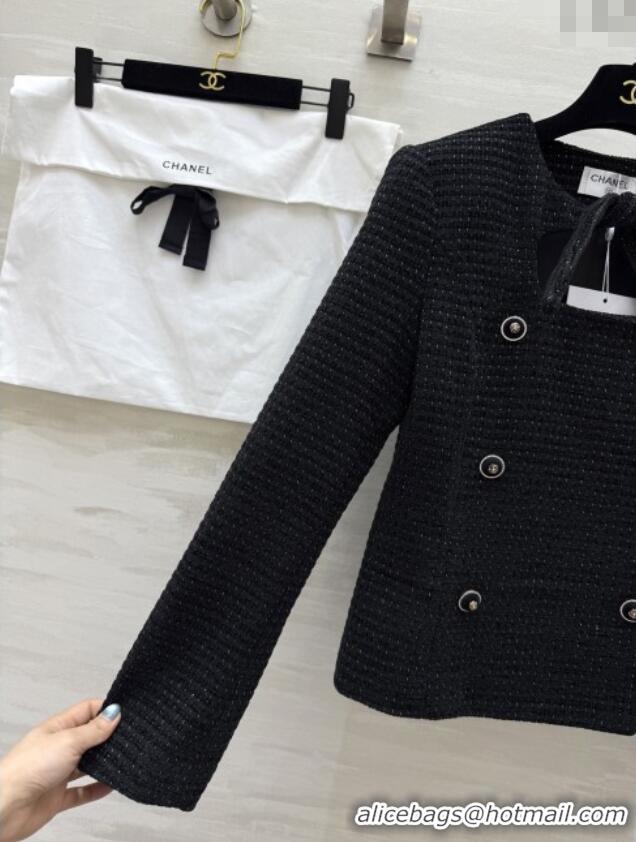 Reasonable Price Chanel Tweed Jacket CH92519 Black 2025