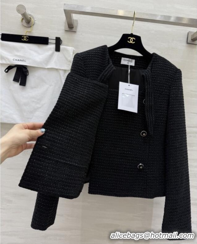 Reasonable Price Chanel Tweed Jacket CH92519 Black 2025