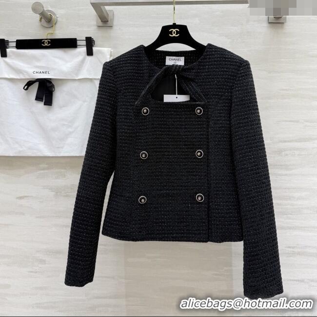 Reasonable Price Chanel Tweed Jacket CH92519 Black 2025