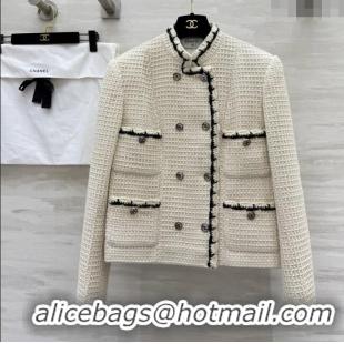 Luxury Cheap Chanel Tweed Jacket CH92520 Beige 2025