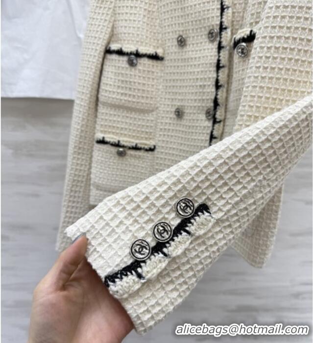 Luxury Cheap Chanel Tweed Jacket CH92520 Beige 2025