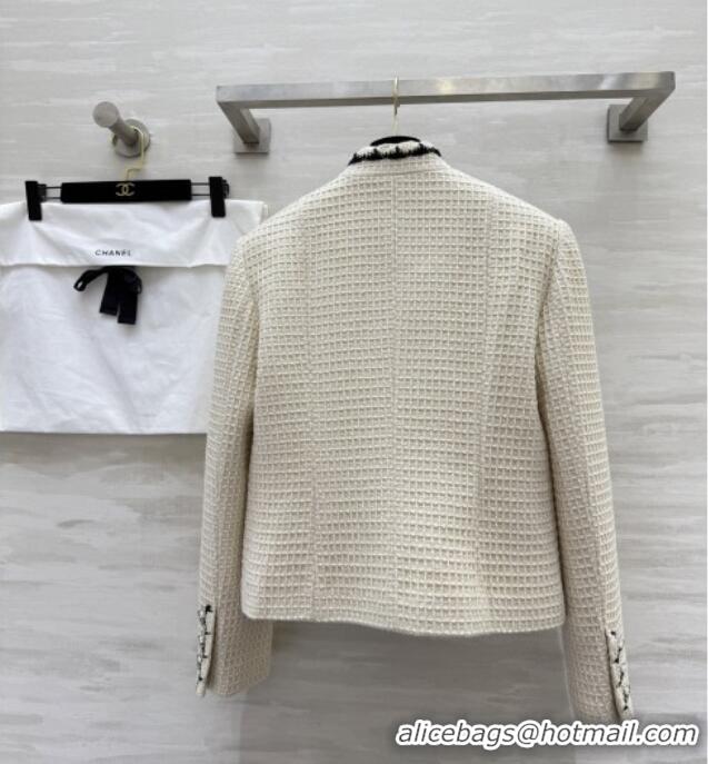 Luxury Cheap Chanel Tweed Jacket CH92520 Beige 2025