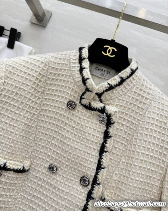 Luxury Cheap Chanel Tweed Jacket CH92520 Beige 2025