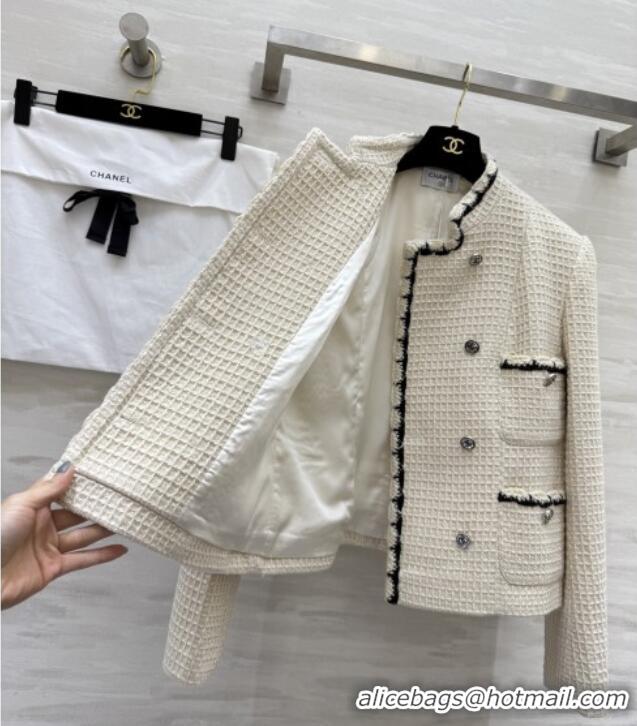 Luxury Cheap Chanel Tweed Jacket CH92520 Beige 2025