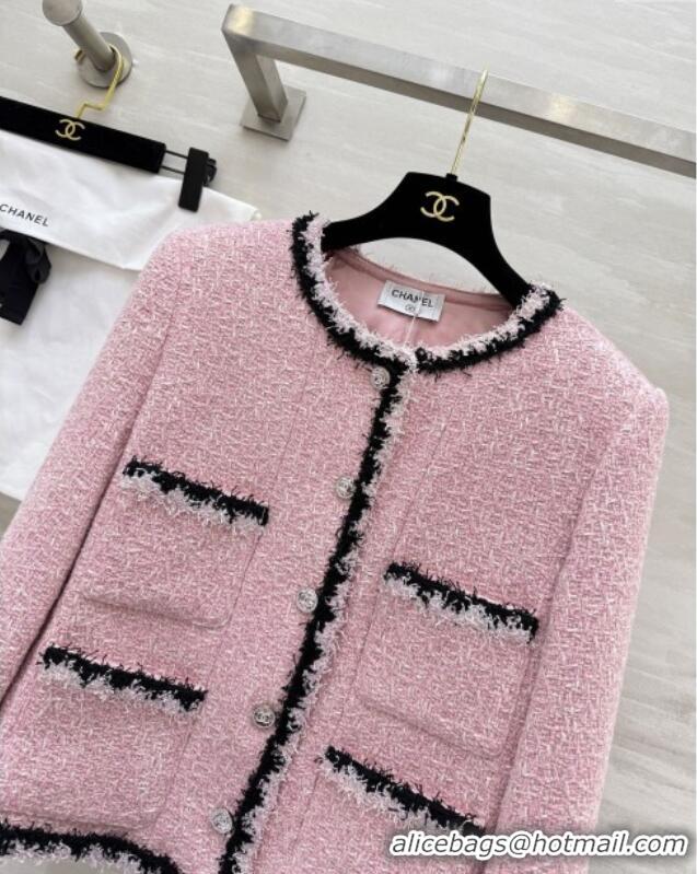 Grade Quality Chanel Tweed Jacket CH92521 Pink 2025
