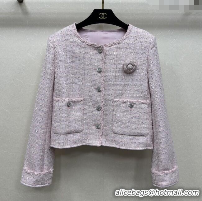 Buy Inexpensive Chanel Tweed Jacket CH92522 Light Pink 2025
