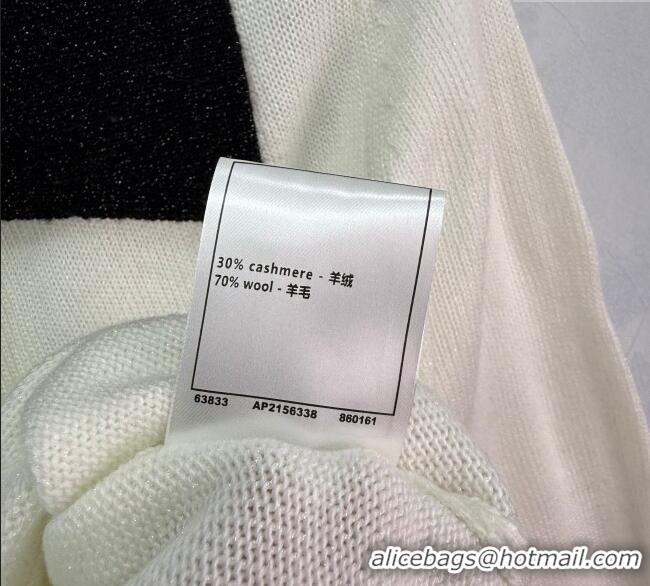 Famous Brand Chanel Wool Cashmere Cardigan CH101501 White 2025