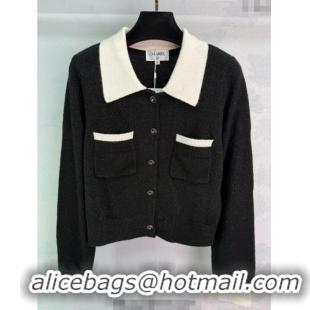Most Popular Chanel Wool Cashmere Cardigan CH101501 Black 2025