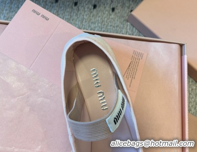 Sophisticated Miu Miu Corduroy Ballerinas Flat with Bow and Elastic Band 5F794D Pink 2025