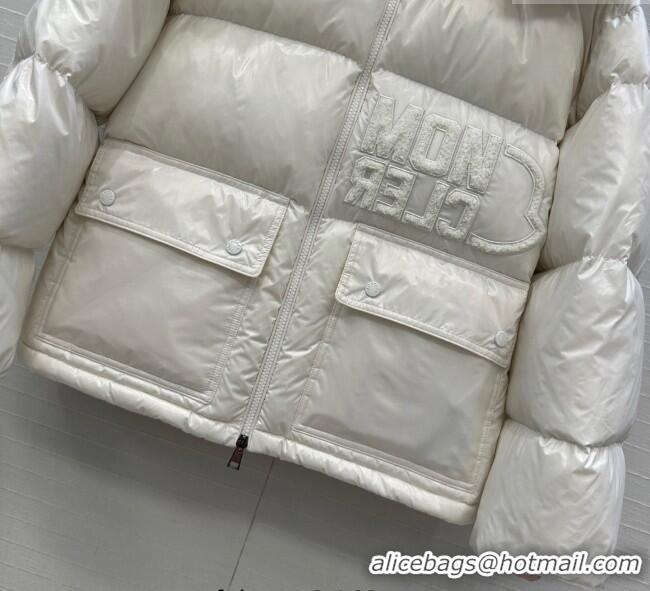 Spot Bulk Moncler Abbaye Down Jacket ML110601 White 2025