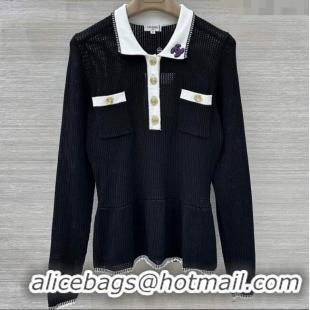 Buy Classic Chanel Polo Shirt CH101503 Black 2025