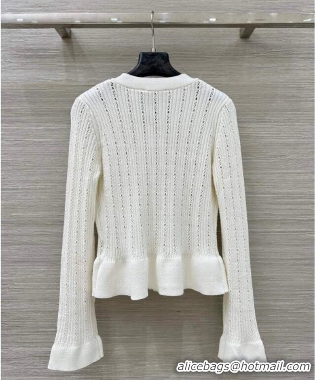 New Cheap Chanel Wool Cardigan CH101504 White 2025