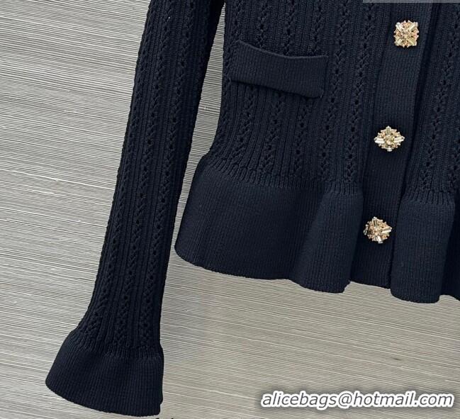 Specials Classic Chanel Wool Cardigan CH101504 Black 2025